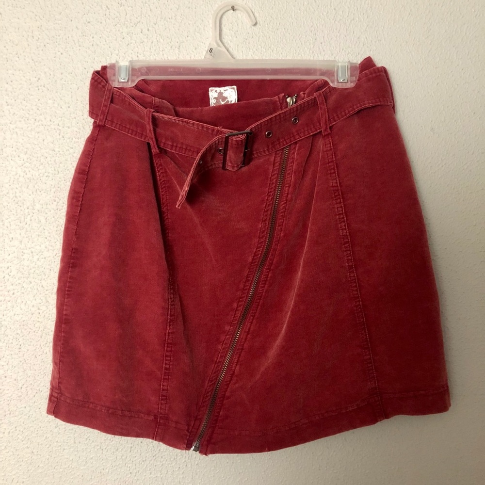 Burgundy Corduroy Skirt
